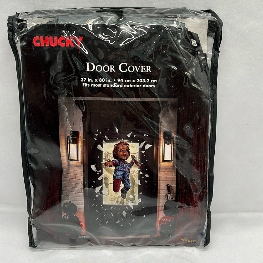 Spirit Halloween Chucky Door Cover Horror Childs Play